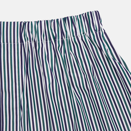 Green and Blue Stripe Cotton Godfrey Boxer Shorts Image 1