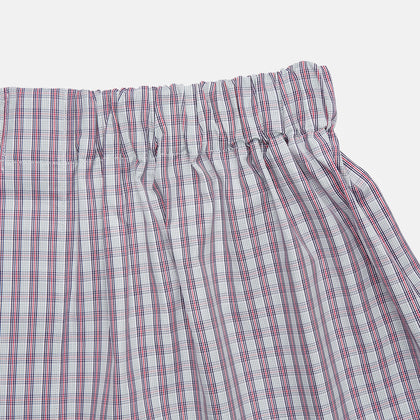 Red and Blue Multi Check Cotton Godfrey Boxers Image 1