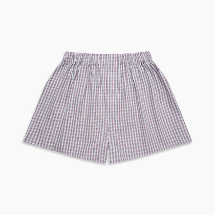 Red and Blue Multi Check Cotton Godfrey Boxers Image 2