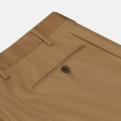Brown Wool Single Pleat Gerry Trousers Image 1