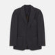 A menswear classic, the Turnbull & Asser Navy Cashmere Blend Henley Blazer features notch lapels, partial lining, two front buttons, and three patch pockets, shown flat on a white background.