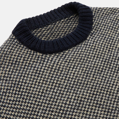 Navy and White Wool Blend Billy Jumper Image 1
