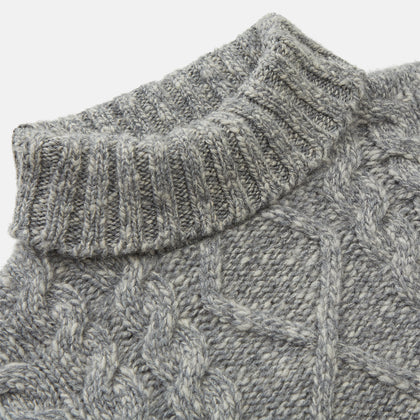 Oatmeal Cashmere Melange Clark Roll Neck Jumper Image 1