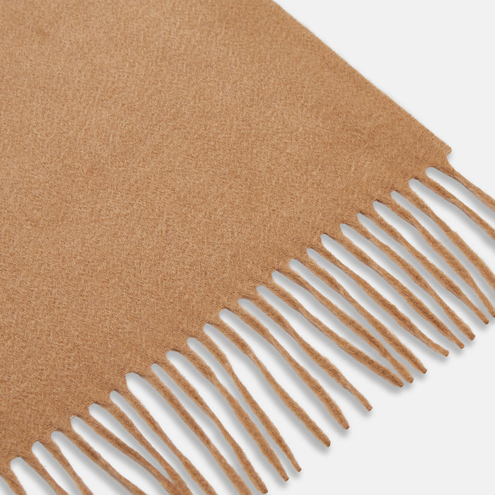 Camel Brown Cashmere Scarf Image 1