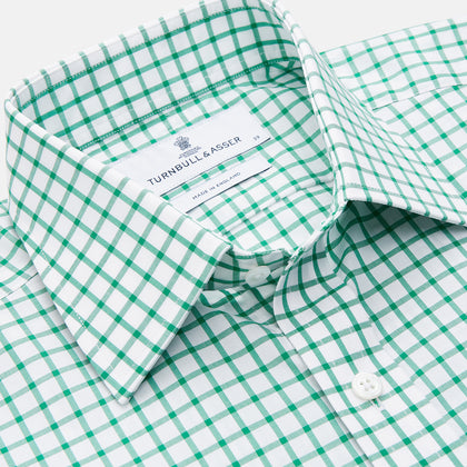 Green Check Cotton Regular Fit Mayfair Shirt Image 1
