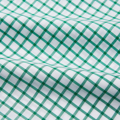 Green Check Cotton Regular Fit Mayfair Shirt Image 3
