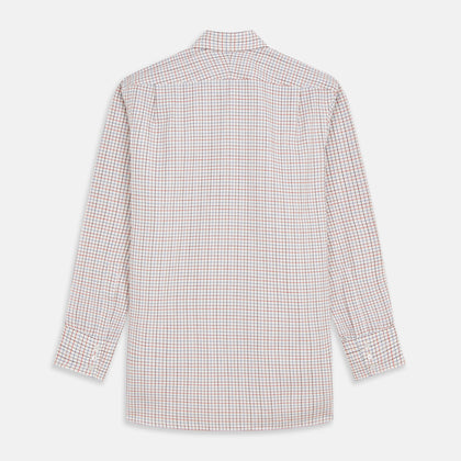 Pink Tattersall Check Cashmerello Regular Fit Mayfair Shirt Image 4