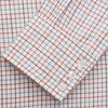 View 2 of product The Pink Tattersall Check Cashmerello Regular Fit Mayfair Shirt by Turnbull & Asser features a T&A collar and a red, blue, and white check pattern. The long-sleeve shirt is displayed flat against a white background.