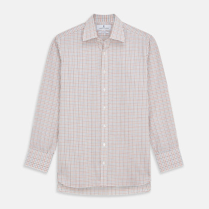 Pink Tattersall Check Cashmerello Regular Fit Mayfair Shirt