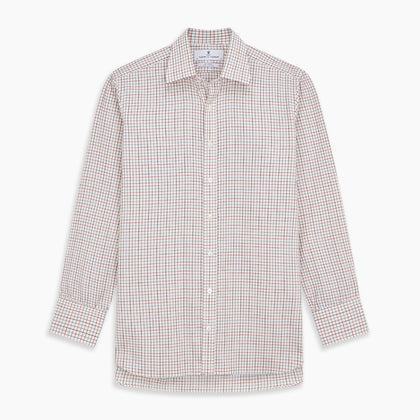 Pink Tattersall Check Cashmerello Regular Fit Mayfair Shirt Image 5