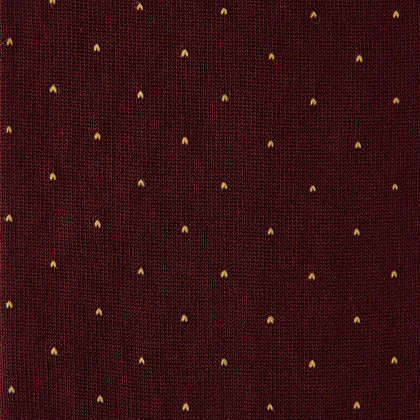 Burgundy and Gold Polka Dot Cotton Mid-length Socks Image 1