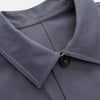 View 2 of product The Turnbull & Asser Charcoal Grey Organic Cotton Blend Remy Chore Jacket features a collar, button-up front, and four front pockets—two chest, two waist—making it a versatile must-have for any men's wardrobe.