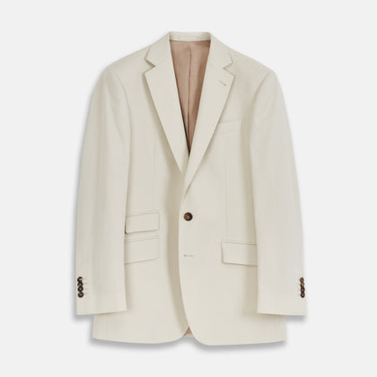 Stone Cotton Twill Jacket