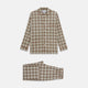 The Green and Oatmeal Cotton Hyde Pyjamas Set by Turnbull & Asser features a modern fit and comfortable drawstring waist trousers—perfect cotton sleepwear for relaxing nights.