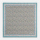 Turquoise Flower Bloomsbury-Inspired Pattern Silk Pocket Square