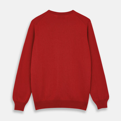 Red Cashmere Crewneck Jumper Image 2