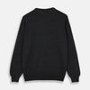 View 5 of product The Charcoal Crew Neck Cashmere Jumper by Turnbull & Asser is a luxury, long-sleeved sweater crafted from Scottish cashmere and shown on a white background.