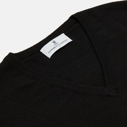 Black Cashmere Slipover Image 1
