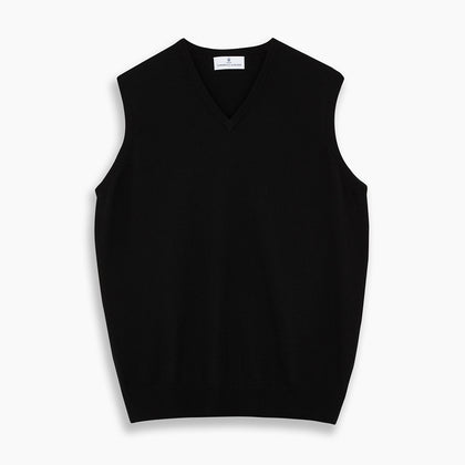 Black Cashmere Slipover Image 3