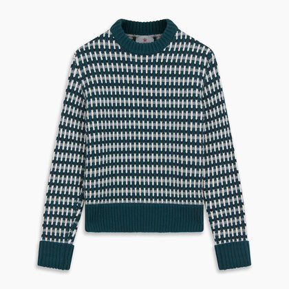 Holly Green Knitted Cashmere Crewneck Jumper Image 5