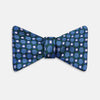 View 1 of product Forest Green and Blue Circle and Spot Silk Bow Tie