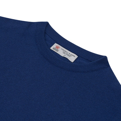Blue Crew Neck Cashmere Jumper Image 1