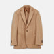 The Camel Merino Wool Blazer by Turnbull & Asser features a classic notch lapel, two front pockets, and two dark buttons. Shown against a white background.