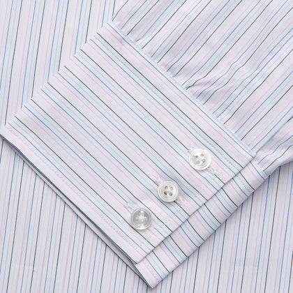 Blue Multi Stripe Regular Fit Mayfair Shirt Image 2