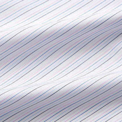 Blue Multi Stripe Regular Fit Mayfair Shirt Image 3