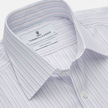 Blue Multi Stripe Regular Fit Mayfair Shirt Image 1