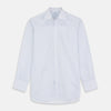 View 1 of product The Purple Multi Stripe Regular Fit Mayfair Shirt by Turnbull & Asser features long sleeves, a classic collar, and buttoned cuffs—perfect for achieving a refined yet relaxed style.