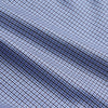 View 4 of product The Blue Multi Check Contrast Cotton Gown by Turnbull & Asser features long sleeves, a matching belt, front pocket, and contrasting checkered trim on the collar, cuffs, and pocket—offering a stylish, modern update to the classic gown.
