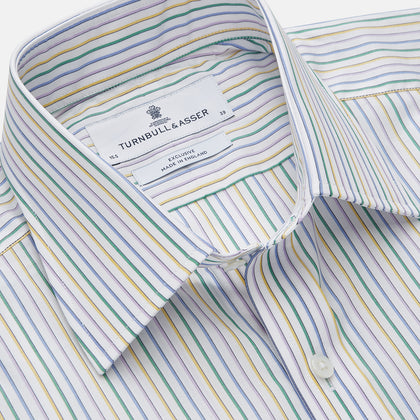 Yellow Multi Blazer Stripe Regular Fit Mayfair Shirt Image 1