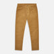 The Caramel Cord Mylo Trousers by Turnbull & Asser, slim-fit with a five-pocket design, are displayed flat on a white background.