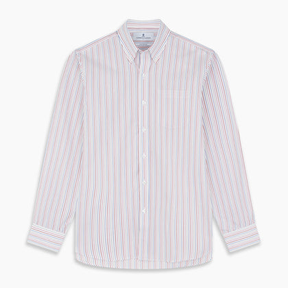 Red Multi Blazer Stripe Weekend Fit Suffolk Shirt Image 3