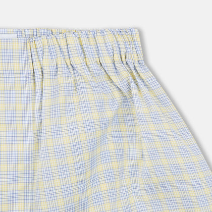 Yellow Multi Check Cotton Godfrey Boxer Shorts Image 1