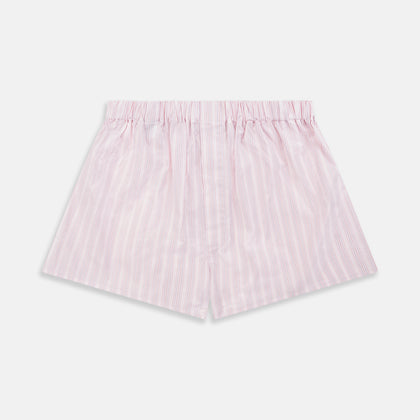 Pink Multi Striped Cotton Godfrey Boxer Shorts
