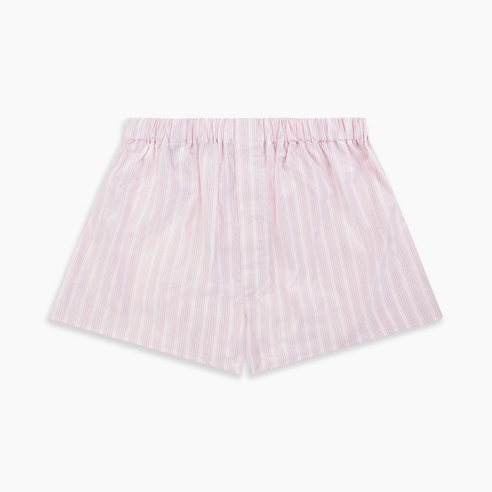 Pink Multi Striped Cotton Godfrey Boxer Shorts Image 2