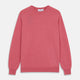 The Turnbull & Asser Pink Cashmere Glenn Jumper is a solid pink, long-sleeved menswear sweater with a crewneck, shown laid flat on a white background.
