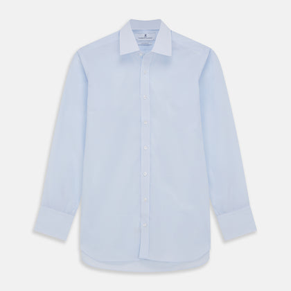 Light Blue Multi-Check Cotton Regular Fit Mayfair Shirt