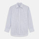 The Turnbull & Asser Purple Multi-check Cotton Mayfair Shirt is a men’s long-sleeve, button-up dress shirt with a T&A collar, featuring a purple multi-check pattern and shown flat on a white background.