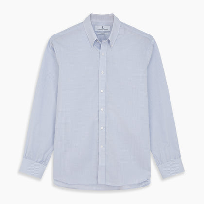 Pale Blue Multi Check Cashmerello Weekend Fit Hayne Shirt Image 5