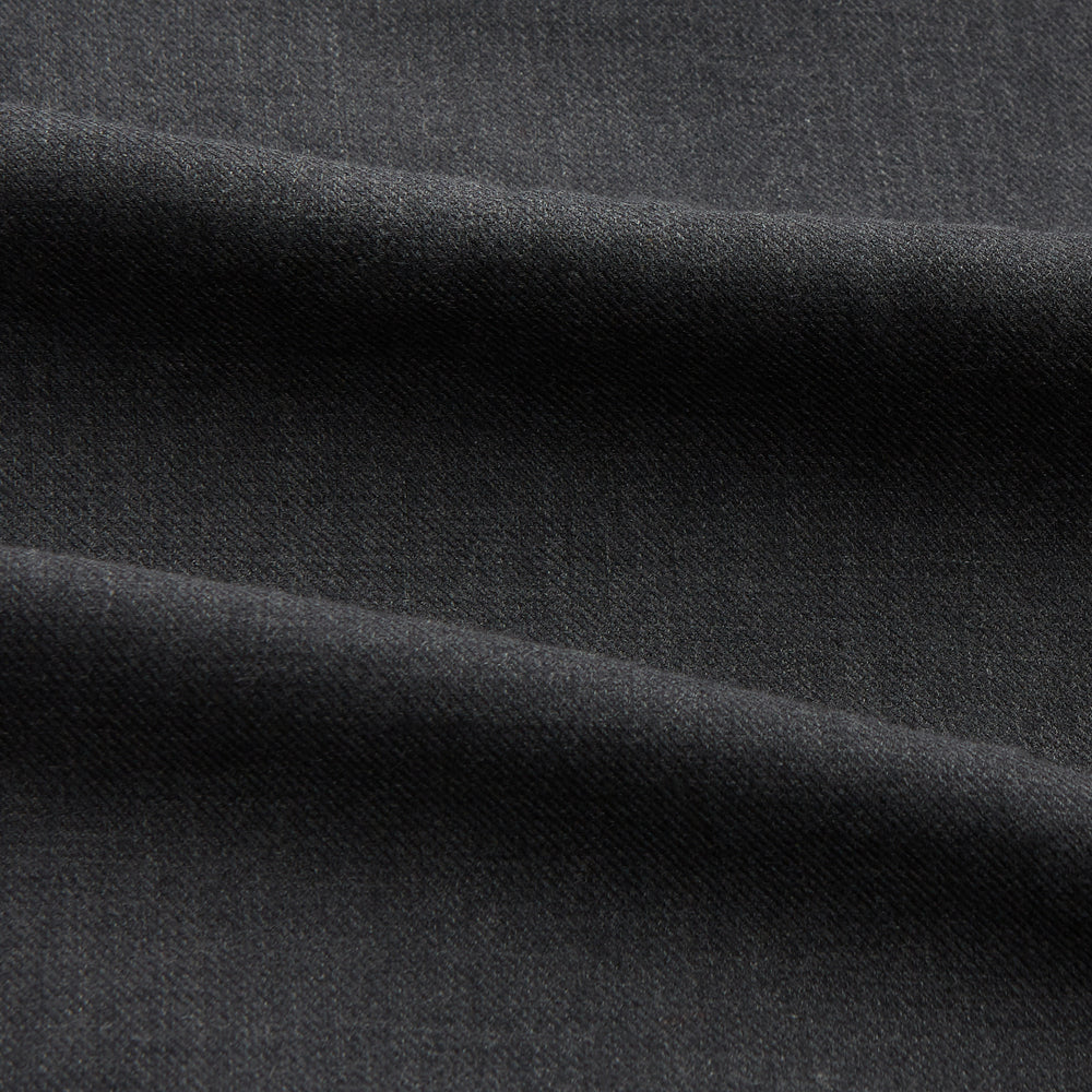 The Turnbull & Asser Charcoal Cotton and Wool Blend Regular Fit Mayfair Shirt features a classic collar, front buttons, and buttoned cuffs—ideal for fans of timeless Mayfair shirts.