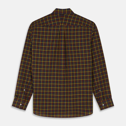 Blue, Yellow and Red Multi Check Wool Weekend Fit Finch Shirt Image 4