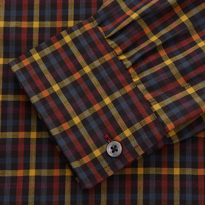 Blue, Yellow and Red Multi Check Wool Weekend Fit Finch Shirt Image 1
