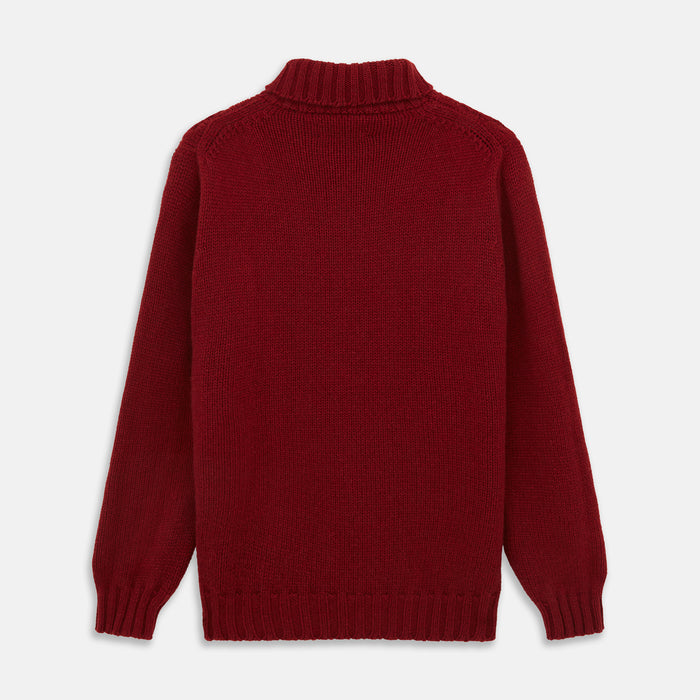 Russet Cashmere Roll Neck Clark Jumper Image 2