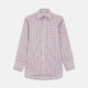 The Turnbull & Asser Blue, Yellow and Pink Check Shirt features a signature T&A collar, 3-button cuffs, and vibrant checks—an essential long-sleeve button-down for any men's wardrobe.