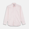 View 1 of product The Turnbull & Asser Weekend Fit Pink Stripe Cotton Shirt features a Dorset collar, 1-button cuffs, and light pink and white vertical stripes—perfect for the season.