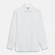 Turnbull & Asser’s Plain White Oxford Tailored Fit Cotton Shirt features a Bury collar and 3-button cuffs—an elegant classic for timeless, minimalist style.