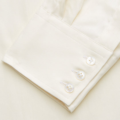 Cream Weekend Fit Larkin Shirt With Dorset Collar And 3-Button Cuffs Image 2